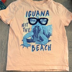 Kids Peach Iguana Beach T-Shirt